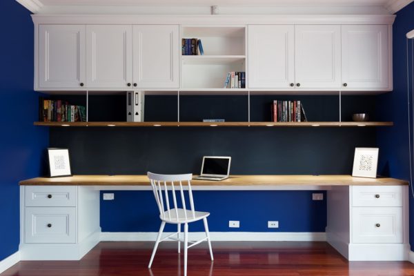Home Office Creative By Design, Built In Desk And Shelves Perth